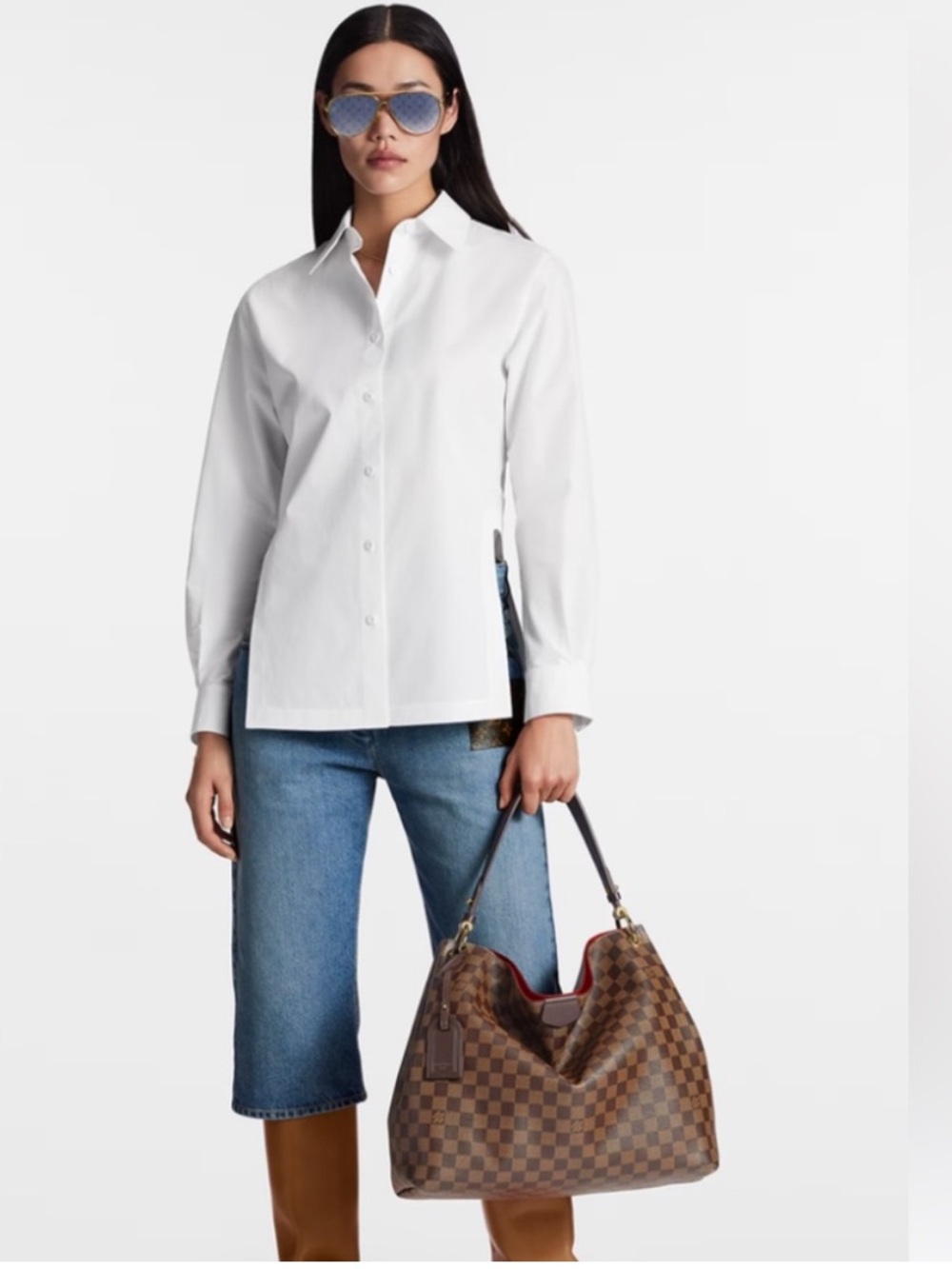 Louis Vuitton Graceful PM Damier Ebene Shoulder Bag